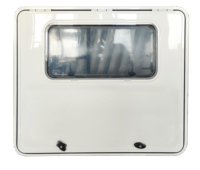 Porte de camping-car en alliage d'aluminium avec isolation et étanchéité, design moderne blanc pour remorque et camping-car