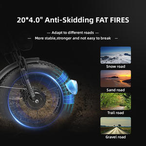 จักรยานไฟฟ้าเสือภูเขาขนาด20*4นิ้วจักรยานไฟฟ้าอลูมิเนียม48โวลต์15Ah 1500วัตต์ความเร็ว<span class=keywords><strong>7</strong></span>นิ้ว - Product Image 3