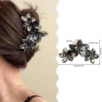 Nouvel Arrivage Pince à Cheveux Fleur Marbrée 9,5 cm, Pinces à Cheveux Fleur Hawaïenne, Pince à Cheveux Plumeria, Pince à Cheveux Hibiscus pour Femme