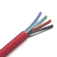 Cable de Alarma contra Incendios HOTION, 4 Hilos, Cobre Desnudo Trenzado, Blindaje de Lámina de Aluminio, Cubierta LSZH, Protección de Goma de Silicona, Cable Resistente al Fuego