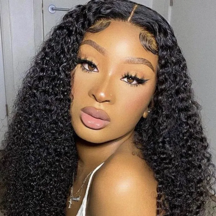 Wholesale Lace Front Wigs Swiss Lace Jerry Curl 100% Human Virgin Hair Wigs