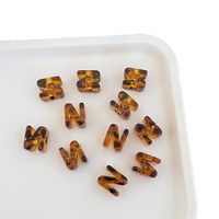 Perles en acrylique imprimé léopard ambre à grand trou, accessoires de décoration DIY faits à la main pour chaînes de téléphone et pendentifs de sac
