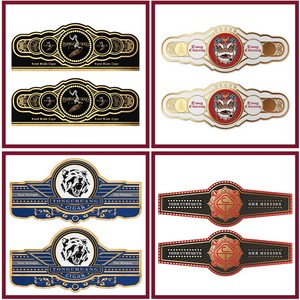Etiqueta de Cigarros de Lujo, Personalizada, Impresa en Papel Artístico, con Estampado Dorado en Relieve, Adhesivo de Alta Calidad para Promoción - Product Image 2