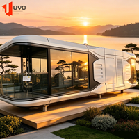 Maison préfabriquée de luxe à structure en acier amovible, cabine modulaire en conteneur, maisons préfabriquées pour usage hôtelier