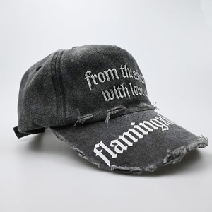 100% coton casquette de Baseball hommes femmes <span class=keywords><strong>Vintage</strong></span> lavé en détresse chapeaux sergé réglable Hip Hop chapeau non structuré 5 panneaux papa chapeau - Product Image 2