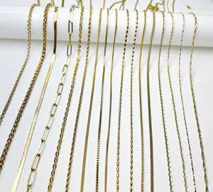 Non Tarnish No Fade Collier Women INS Stainless Steel Chain Jewelry Making PVD Gold Plated Necklace Snake Chain Paper <b>Clip</b> - Product Image 5