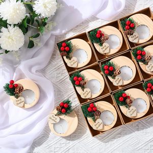 Porte-bougie chauffe-plat en bois en forme de cœur, cadeau de mariage, décoration de table rustique, boîte cadeau souvenir de remerciement - Product Image 5
