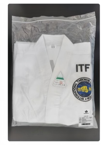 <span class=keywords><strong>Uniforme</strong></span> <span class=keywords><strong>de</strong></span> <span class=keywords><strong>Taekwondo</strong></span> ITF Quteng, Material Acanalado, Cinturón Blanco, Ecológico, Duradero, Transpirable, Unisex, para Entrenamiento - Product Image 6
