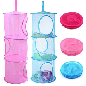 Organisateur de rangement mural pliable multicouche en polyester, panier à jouets, sac de rangement pour vêtements pour armoire - Product Image 4