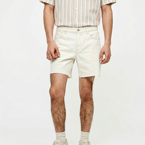 2026 Arrival Wholesale Premium Quality <b>Men</b> Casual Denim <b>Jeans</b> summer Shorts High Street Solid Quick Dry Customized Denim Shorts - Product Image 1