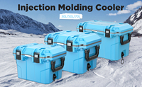Vente en gros 50L 70L extérieur glacière thermique étanche coffre à glace pêche Camping bateau stockage de vin fruits de mer surgelés bac réfrigéré