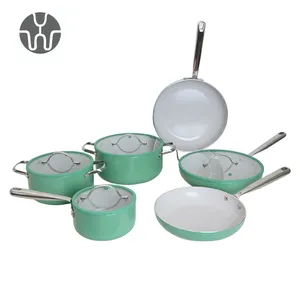 Chất lượng cao aluminized thép đôi-dưới bếp Cookware sets Non Stick Báo Chí súp & cổ phiếu chậu