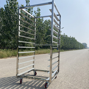 40 Tier Commercial Bakery Cooling Rack <strong>on</strong> <strong>Wheels</strong> Industrial Bread Tray <strong>Trolley</strong> for Pastry Shops - Product Image 2
