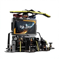 Machine d'arcade de tir VR pour 4 joueurs, système de jeu de combat multijoueur commercial avec écran HD et sièges dynamiques
