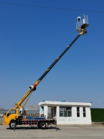 Nouvelle conception 2023 Mini grue de camion de 28 m Plateforme élévatrice à flèche remorquable avec nacelle pour camionnette