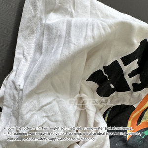 Cotone Tshirt stracci per officina alla rinfusa di cotone panno per pulizia assorbente industriale stracci - Product Image 4