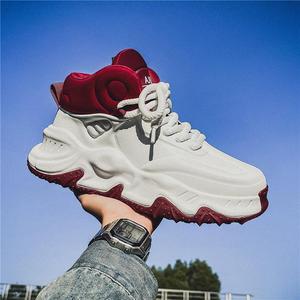 2025 yeni Trendy erkek orta üst Sneakers en çok satan rahat sportif ayakkabı kaymaz kalın taban nefes yumuşak atletik yürüyüş - Product Image 5