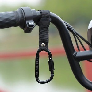 Gancho para manillar de motocicleta, mosquetón universal de 22,6-25mm para almacenamiento de cascos y accesorios - Product Image 1