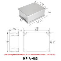 Caja de Aluminio para Proyectos, Caja de Control Impermeable IP65, Caja de Conexiones, Carcasa Electrónica para PCB, Carcasa de Aluminio Extruido