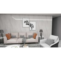 Revêtement mural imperméable en PVC 2600 x 540 mm Caliza Capri Limestone 3 mm d'épaisseur Panneau 3D sans installation requise pour salle de bain