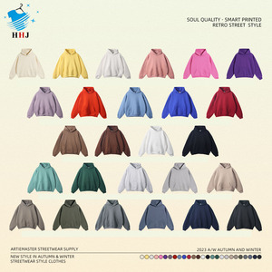 เสื้อฮู้ดฟลีซแบบเรียบสำหรับผู้ชายและผู้หญิง คุณภาพสูง เนื้อผ้าหนา 100% ผ้าฝ้าย พิมพ์ลายโลโก้ตามสั่งด้วยเทคนิค DTG ทรงโอเวอร์ไซส์ - Product Image 5