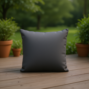 Cuscino per Sedia da Esterno in Tessuto Oxford Antracite 50x50x7 cm Quadrato Rimovibile Lavabile per Tutte le Stagioni - Product Image 2