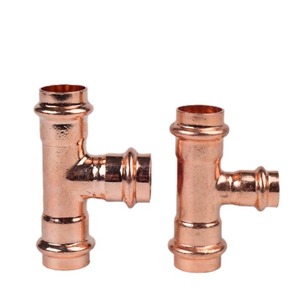 Raccords en cuivre à sertir du fabricant, té en cuivre à diamètre égal, réducteurs, divers raccords de canalisation à paroi épaisse, diverses spécifications - Product Image 1