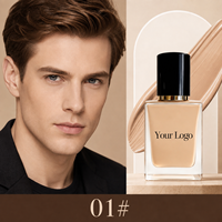 Maquillage Vegan de Haute Qualité à Marque Privée, Tenue Longue Durée 24h, Imperméable, Fini Mat, 6 Couleurs, Fini Naturel, Tous Types de Peau, 30ml, Pour Hommes