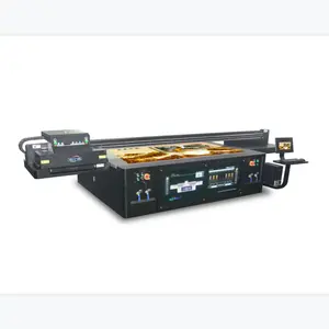 Mesin cetak Flatbed kecepatan tinggi Printer Inkjet Digital UV warna Format besar otomatis cerdas disediakan tinta UV 220V multiwarna