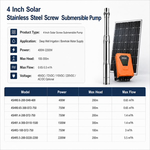 Pompe submersible solaire en acier inoxydable de 4 pouces avec contrôleur MPPT pour l'irrigation des puits profonds - Product Image 5