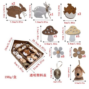 Juego de Huevos Pintados de Pascua DAMAI, Huevos de Colores, Adornos de Conejo y Champiñón, Decoración Festiva para la Mesa de la Fiesta de Pascua en Casa - Product Image 2