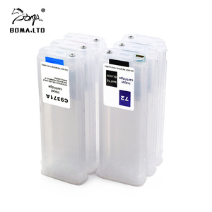 BOMA 72 vide cartouche d'encre rechargeable avec puce pour HP <span class=keywords><strong>Designjet</strong></span> T1200 T770 T2300 T790 <span class=keywords><strong>T795</strong></span> T1200 T1300e imprimante 280ml 6 couleurs - Product Image 3
