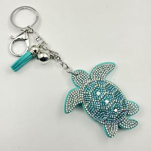 Nuovo portachiavi con strass serie oceano alla moda pesce in pelle di tartaruga <span class=keywords><strong>marina</strong></span> delfino marine marine <span class=keywords><strong>ciondolo</strong></span> con nappine - Product Image 2