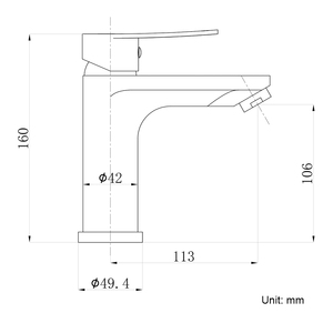 Modern Sanitary Ware Single Handle Zinc Shell+PPA Core Hand Wash Basin Faucet - Product Image 4