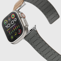 RYB doble cara usando clásico deporte silicona magnética reloj pulsera correa para Apple Watch 41mm 45mm 44mm 46mm 49mm