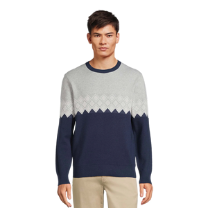 OEM personalizado de los hombres de manga larga suéter nuevo estilo casual de moda con colores de contraste Bangladesh - Product Image 2