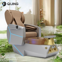 Chaise de manucure spa de luxe pour pieds de massage tactile humain Chaise de pédicure inclinable réglable électrique avec massage