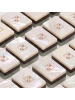 Nouvel ensemble de tuiles de mahjong américaines en acrylique gravé, de luxe moderne, portable, écologique, durable, avec tapis et supports de table pour le divertissement