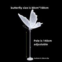 Jane love gros LED éclairage géant papillon pour fête de mariage ensemble floral décoration magasin affichage