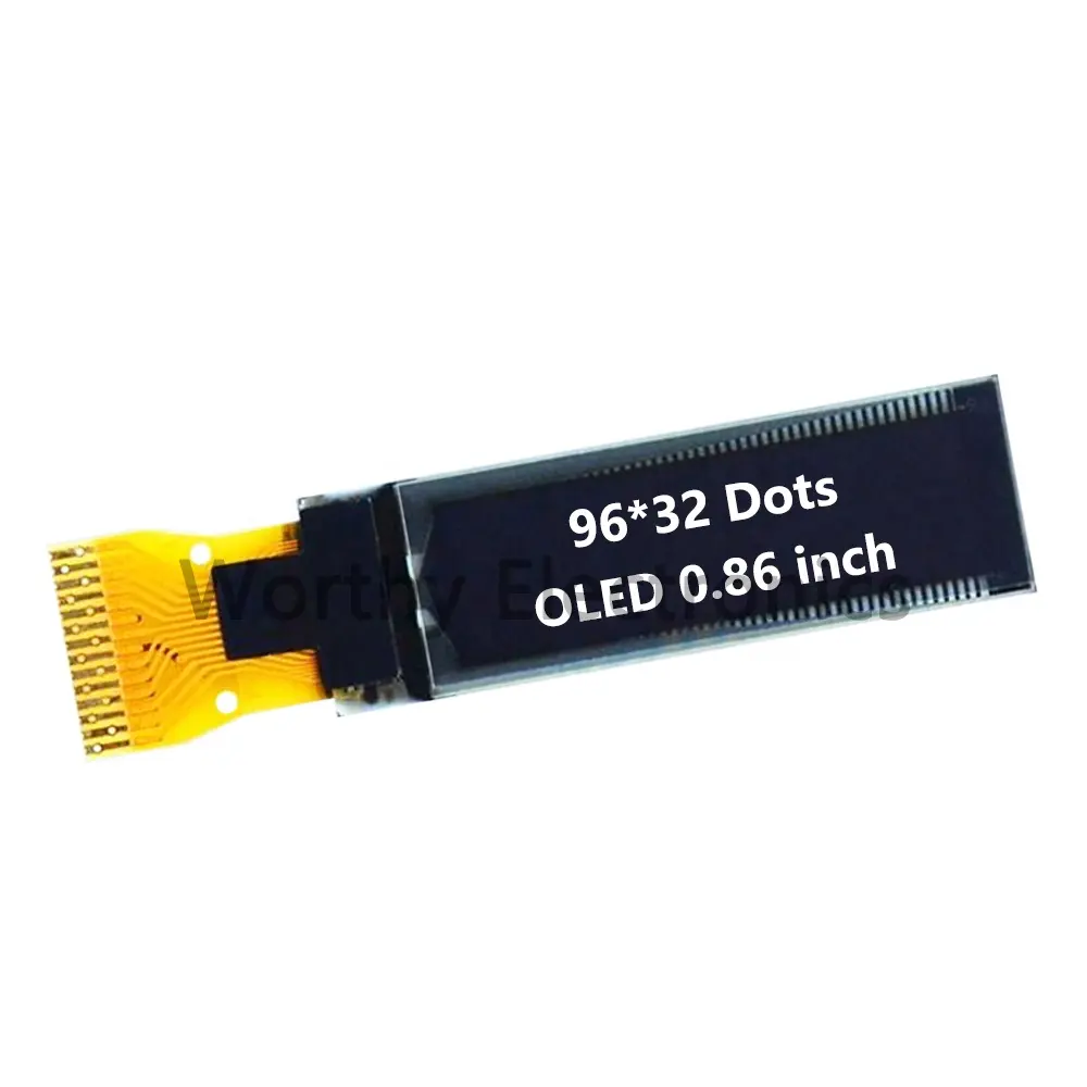 Risoluzione 96 x32 HD OLED schermo LCD a luce bianca driver a 14pin SSD1316 display OLED da 0.86 pollici interfaccia IIC