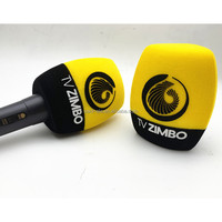 Housse en mousse pour microphone d'interview avec logo, pour équipement de diffusion Radio TV