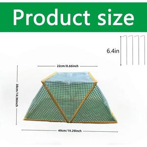 Couverture pliable pour plantes de jardin, protection contre <span class=keywords><strong>le</strong></span> gel pour lit de culture surélevé, mini-serre avec 8 piquets de fixation au sol - Product Image 6