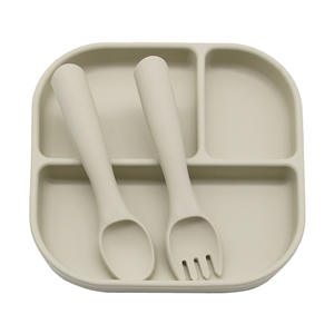 Plato y Babero <span class=keywords><strong>de</strong></span> Silicona para Bebés, Juego <span class=keywords><strong>de</strong></span> Vajilla <span class=keywords><strong>de</strong></span> Viaje Ecológica Libre <span class=keywords><strong>de</strong></span> BPA para la Alimentación y Destete <span class=keywords><strong>de</strong></span> Niños - Product Image 3