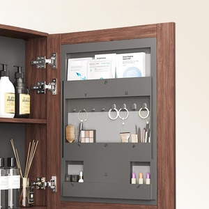 Intelligent Modern Bathroom <b>Vanity</b> Unit Ceramic Basin MDF Melamine Board Construction Lacquer Finish Wall-Mounted LED <b>Mirror</b> - Product Image 6