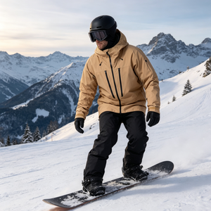 Chaqueta de Esquí para <span class=keywords><strong>Hombre</strong></span>, con Capucha, Resistente al Viento, 3 Capas, Impermeable, Personalizable, Diseño OEM, para Motociclismo de Montaña - Product Image 1