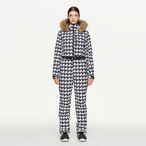 Combinaison <span class=keywords><strong>de</strong></span> <span class=keywords><strong>ski</strong></span> pour femme, coupe ajustée, hiver, extérieur, coupe-vent, imperméable, chaude, 100% polyester, fusion sans couture - Product Image 6