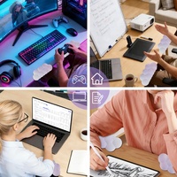 Lot de 2 repose-poignets pour clavier et souris en forme de L, protections d'angle personnalisées en forme de L avec repose-poignets en mousse à mémoire de forme pour clavier de bureau