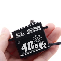 AGFRC A80BHMW V2 Motor de Alto Torque 40KG 0.085Seg CNC Impermeable IP67 Tres Rodamientos de Bolas 4.8V-8.4V Engranajes Metálicos Sin Escobillas Piezas para Barcos RC