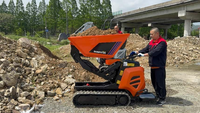 Antspower 2026 Mini-Raupenlader Hydraulischer Diesel-Mini-Kipper Transporter für Landwirtschaft Haushalt Bauwesen