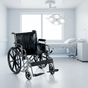 CA928B Heavy Duty <strong>Steel</strong> <strong>Wheelchair</strong> <strong>Chrome</strong> Frame Detachable Armrest Detachable Footrest Heavy Duty Economy <strong>Steel</strong> <strong>Wheelchair</strong> - Product Image 3